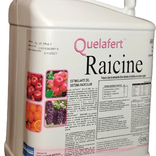 کود حاوی اسید آمینه و جلبک دریایی Quelafert Raicine محصول QuelAgrow اسپانیا بسته بندی 1، 10 و 20 لیتری
